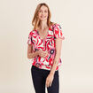 Blouse manches courtes rouge femme