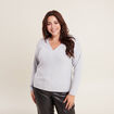 T-shirt manches longues gris clair femme