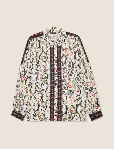 Chemise manches longues blanc femme