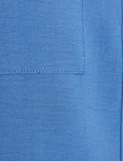 Chemise manches longues bleu foncé femme