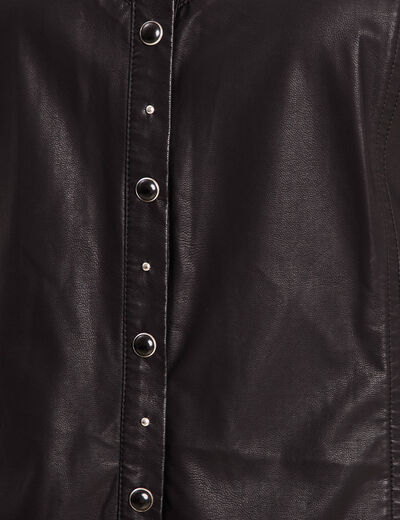 Chemise manches longues noir femme