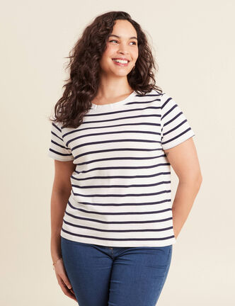 T-shirt manches courtes blanc femme