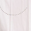 T-shirt manches courtes clous blanc femme