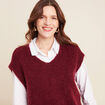 Pull sans manches bordeaux femme