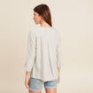 blouse fluide manches 3/4 vert femme