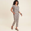 Pantalon coupe chino en lin sable femme