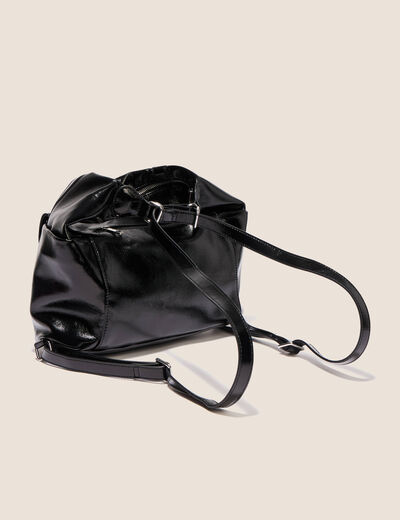 Sac port&eacute; &eacute;paule doubl&eacute; 2 en 1 noir femme