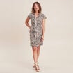 Robe droite zippée noir femme