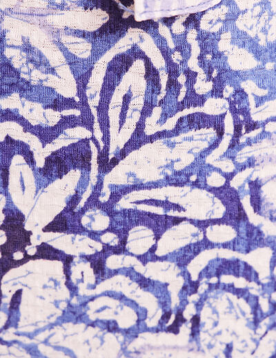 Jupe midi droite bleu femme