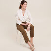 Chemise manches 3/4 ecru femme