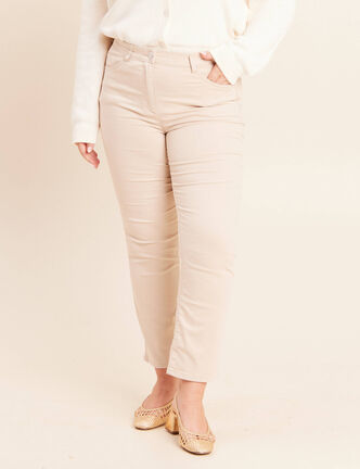 Pantalon magique Le L&eacute;ger coupe droite sable femme