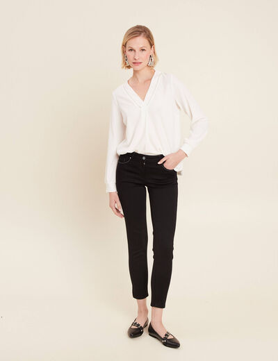 T-shirt manches longues blanc femme