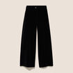 Pantalon en velours noir femme