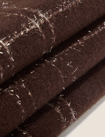 &Eacute;charpe fluide marron fonc&eacute; femme