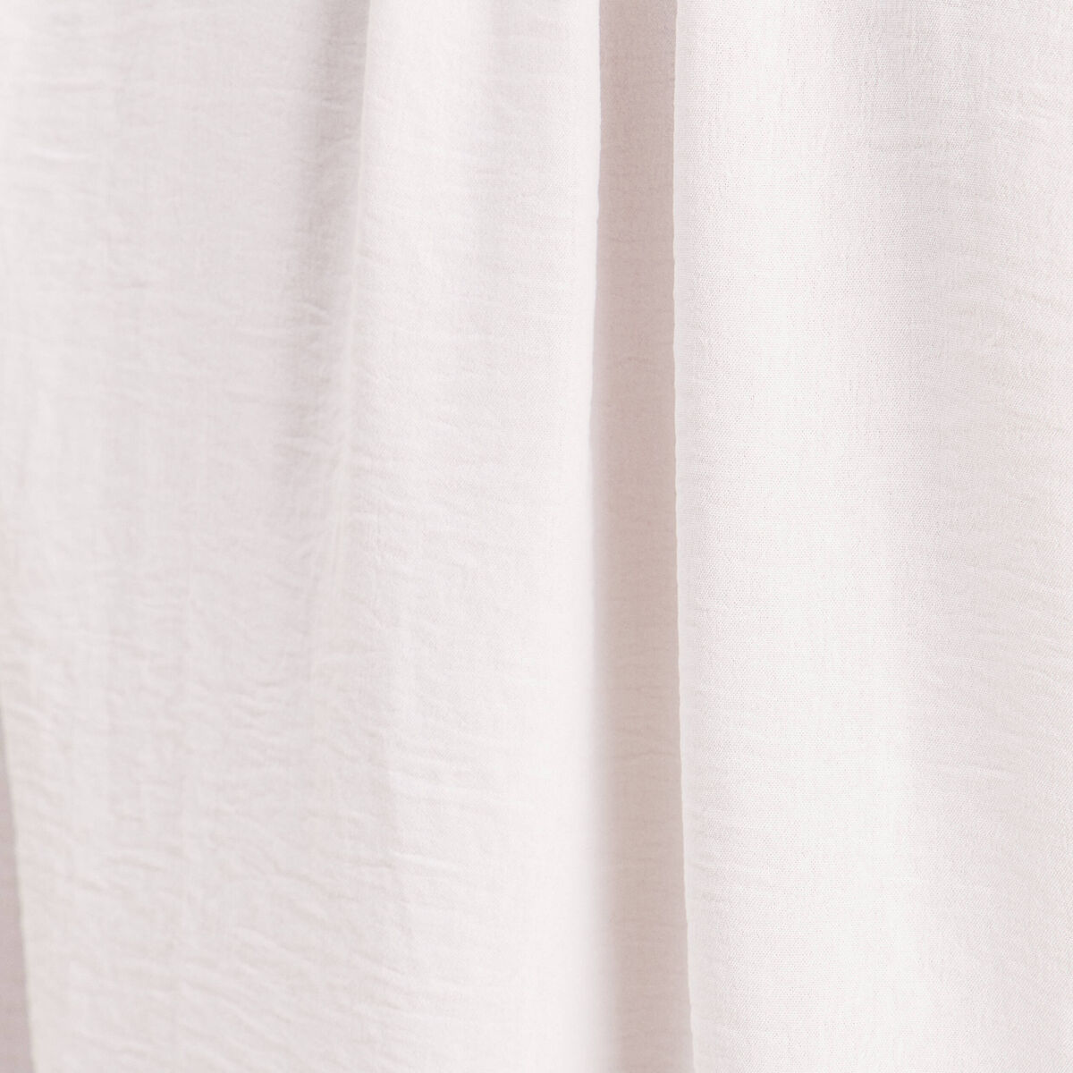 Blouse col v manches longues fluide ecru femme