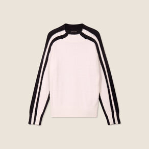 Pull manches longues blanc femme