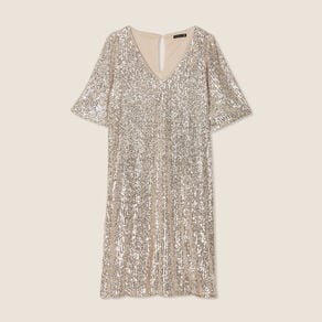 robe evasee sequins couleur or femme Robe évasée sequins couleur or femme