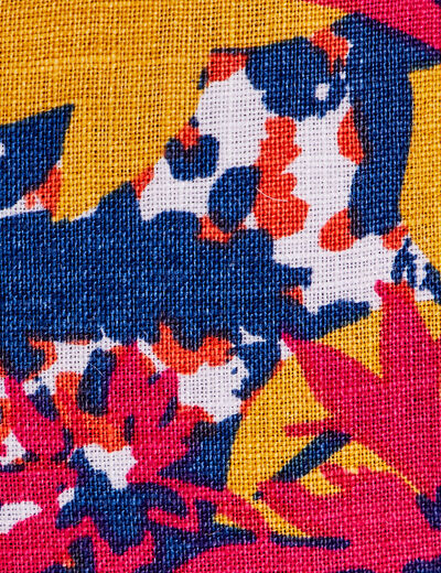 Pantalon à ceinture multicolore femme