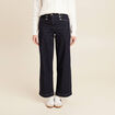 Jean large &agrave; pont denim brut femme