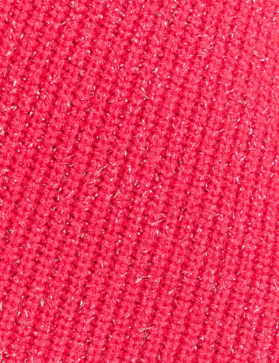 Pull manches longues rose framboise femme