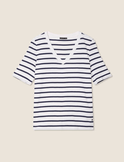 T-shirt manches courtes blanc femme