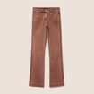 Jean bootcut taille bascul&eacute;e marron femme