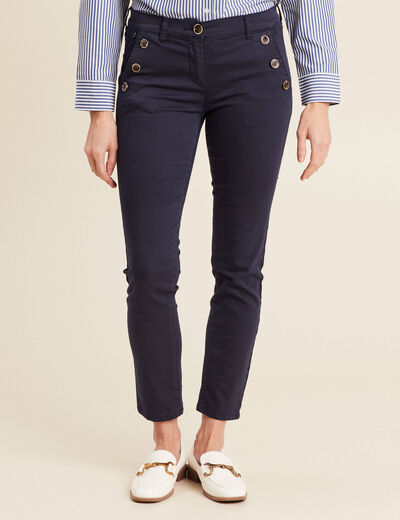 Pantalon magique Le L&eacute;ger coupe ajust&eacute;e bleu marine femme
