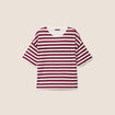 T-shirt col rond bordeaux femme