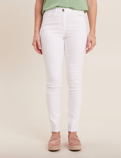 Pantalon magique Le L&eacute;ger coupe ajust&eacute;e blanc femme
