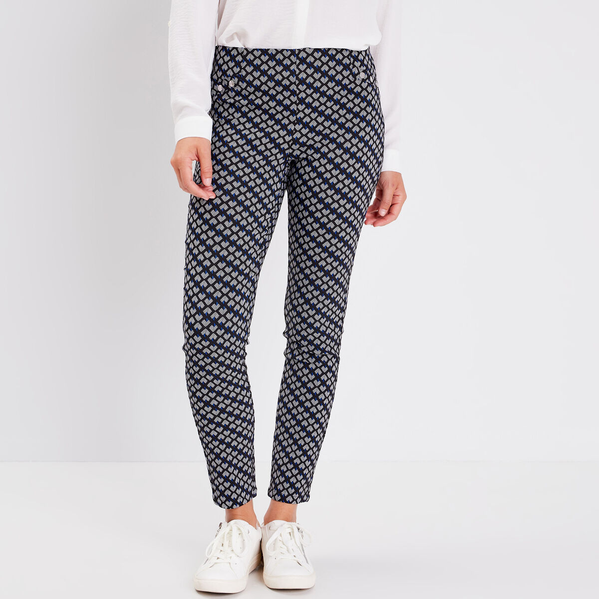 Tregging taille élastiquée noir femme