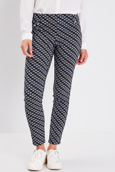 Tregging taille élastiquée noir femme