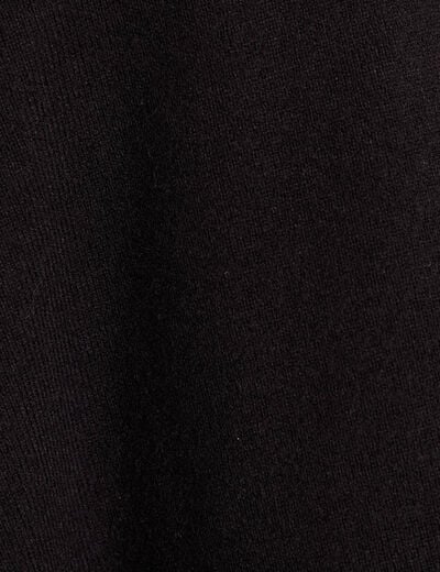 Poncho mi-long avec strass noir femme