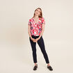 Blouse manches courtes rouge femme