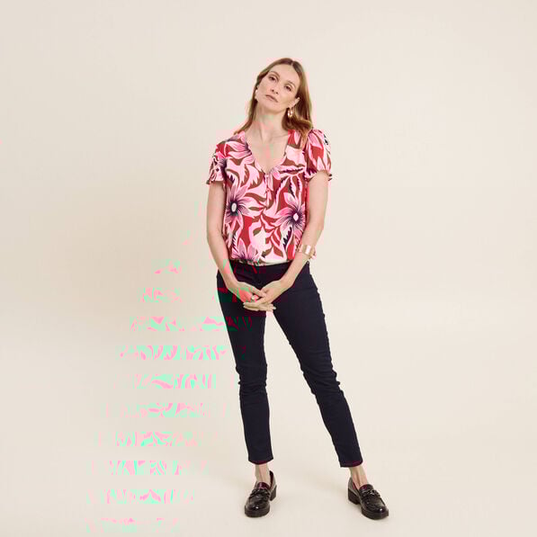 blouse manches courtes rouge femme Blouse manches courtes rouge femme