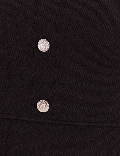 Robe courte &eacute;vas&eacute;e col v sans manches noir femme