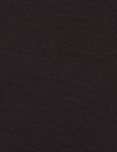 Robe évasée manches courtes noir femme