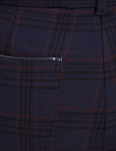 Pantalon droit bleu marine femme