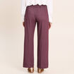 Jean large 7/8&egrave;me bordeaux femme