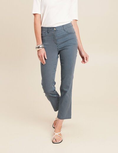 Pantalon magique Le L&eacute;ger coupe droite bleu marine femme