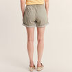 Short droit taille &eacute;lastiqu&eacute;e vert clair femme