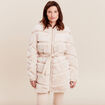 Manteau fausse fourrure ivoire femme