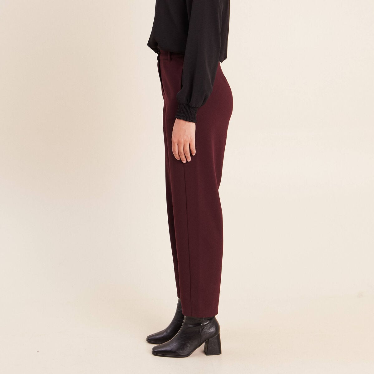 Pantalon bordeaux femme