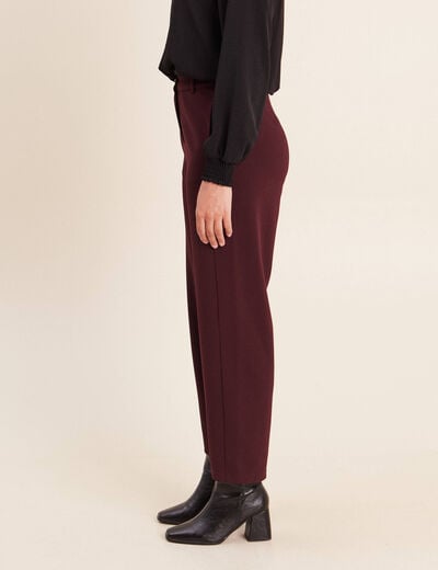 Pantalon bordeaux femme