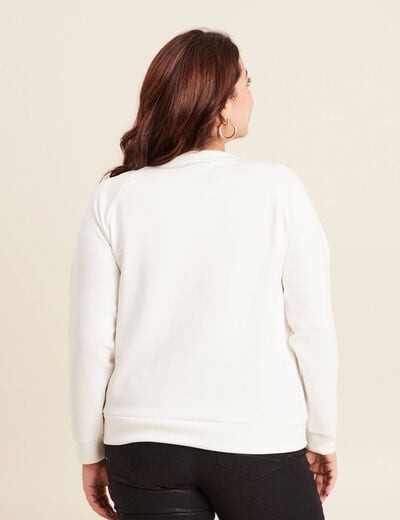 T-shirt manches longues ecru femme
