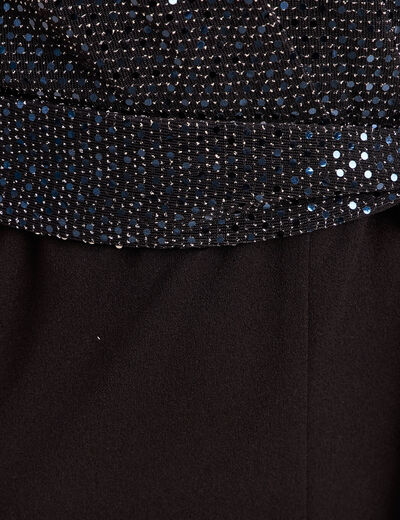 Combinaison en maille bleu marine femme