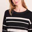 Pull col rond noir femme