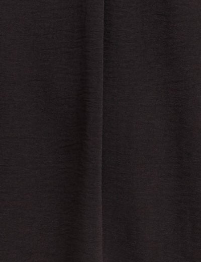 Robe droite manches courtes noir femme