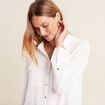 Chemise manches longues ecru femme
