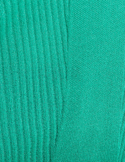 Pull à manches courtes vert turquoise femme