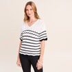 Pull col v noir femme